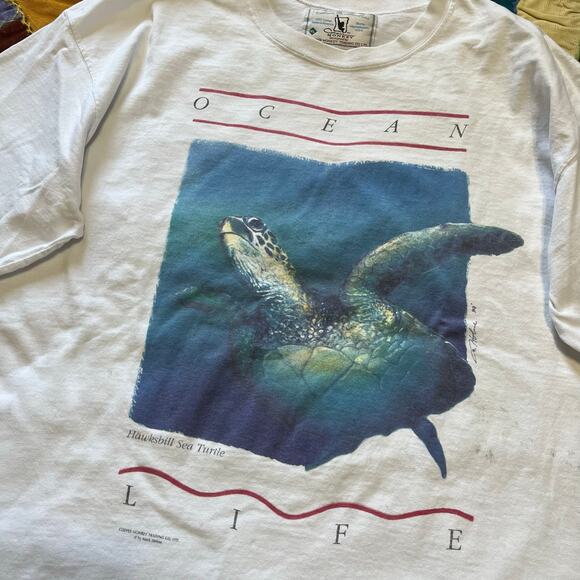 Vintage Ocean Life Sea Turtle Graphic Shirt XL - Picture 3 of 6